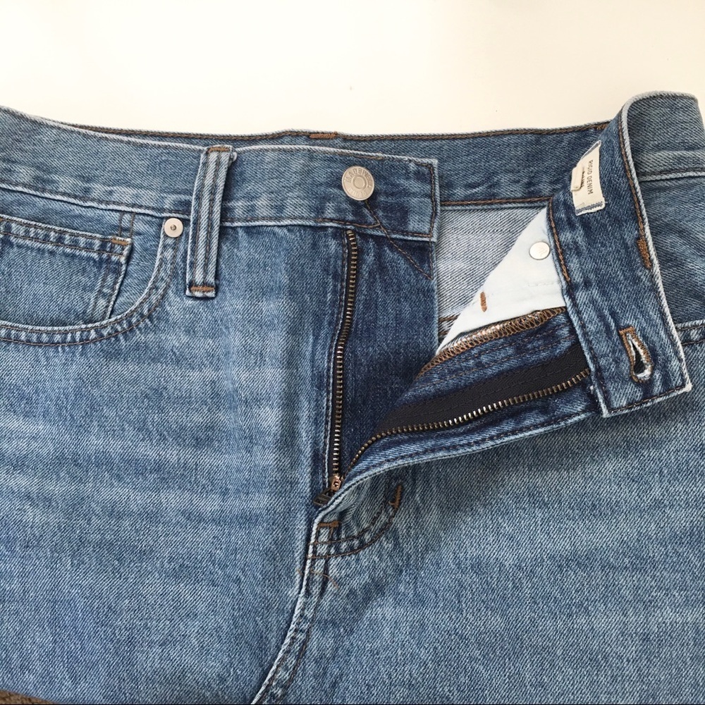 Madewell Rigid A-Line Denim Mini Skirt - Picture 12 of 13